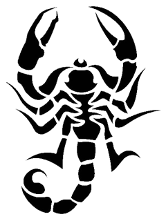 Scorpion tattoo silhouette PNG-12137